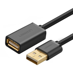 Кабель-удлинитель USB UGREEN Длина 5-метров USB 2.0 Черный цвет US103