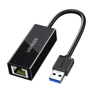 Конвертер UGREEN с USB на RJ45 Сетевая карта USB 3.0  1-Гигабит  Черный цвет CR111