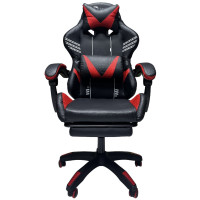Компьютерное игровое кресло Red and Black с подножкой