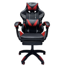 Компьютерное игровое кресло с подножкой из эко кожы