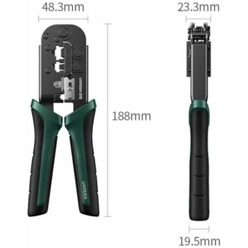 Обжимник UGREEN NW168 черно-зеленый Обжимник UGREEN NW168 черно-зеленый