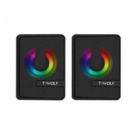 Акустическая система 2.0 T-WOLF S3 LED (6W / RGB)