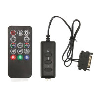 Контроллер питания и подсветки 5V 3-pin ARGB to SATA с беспроводным пультом ДУ