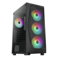 Компьютерный корпус Falcon + 3 Fan (RGB / Tempered Glass)