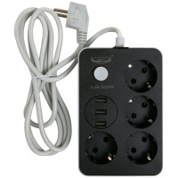 Удлинитель Zaman 8204 3/USB PORT 2м